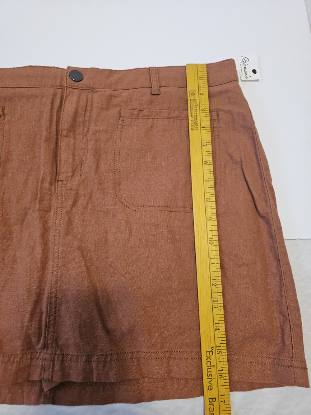 Reitmans Linen Blend Skort Burnt Orange Sz 18 NWT - Picture 7 of 12